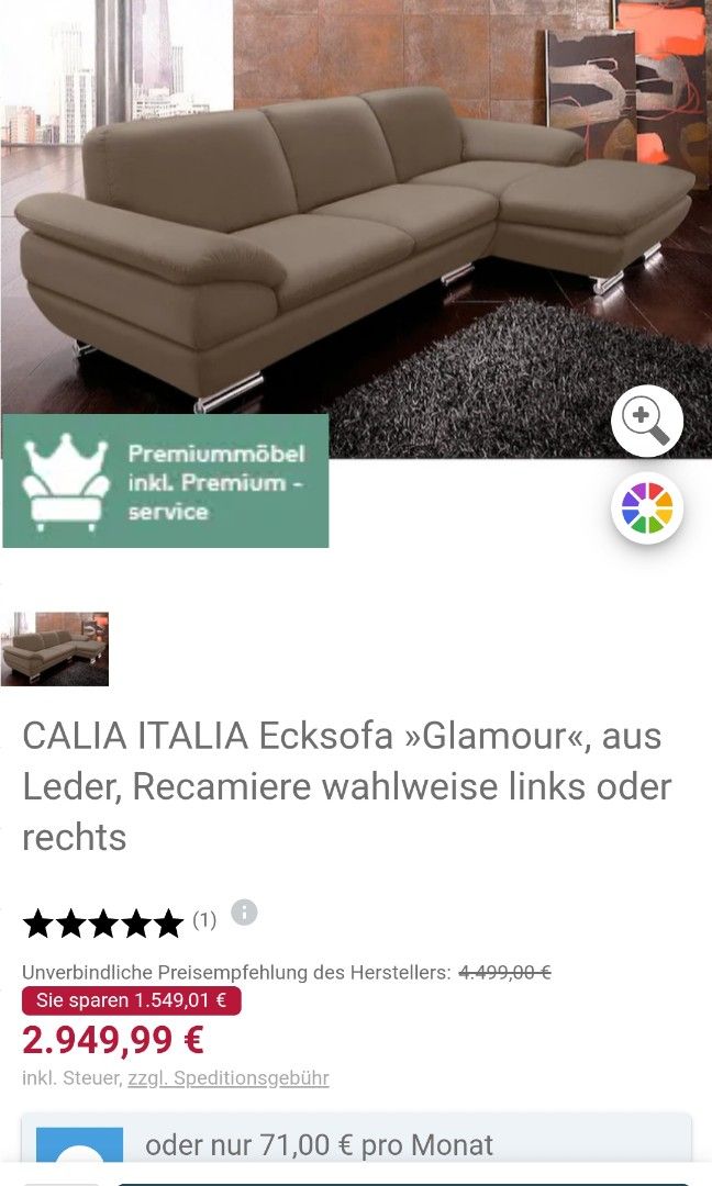 Sofa L Shape Made in Italy, Furniture & Home Living, Furniture, Sofas on  Carousell