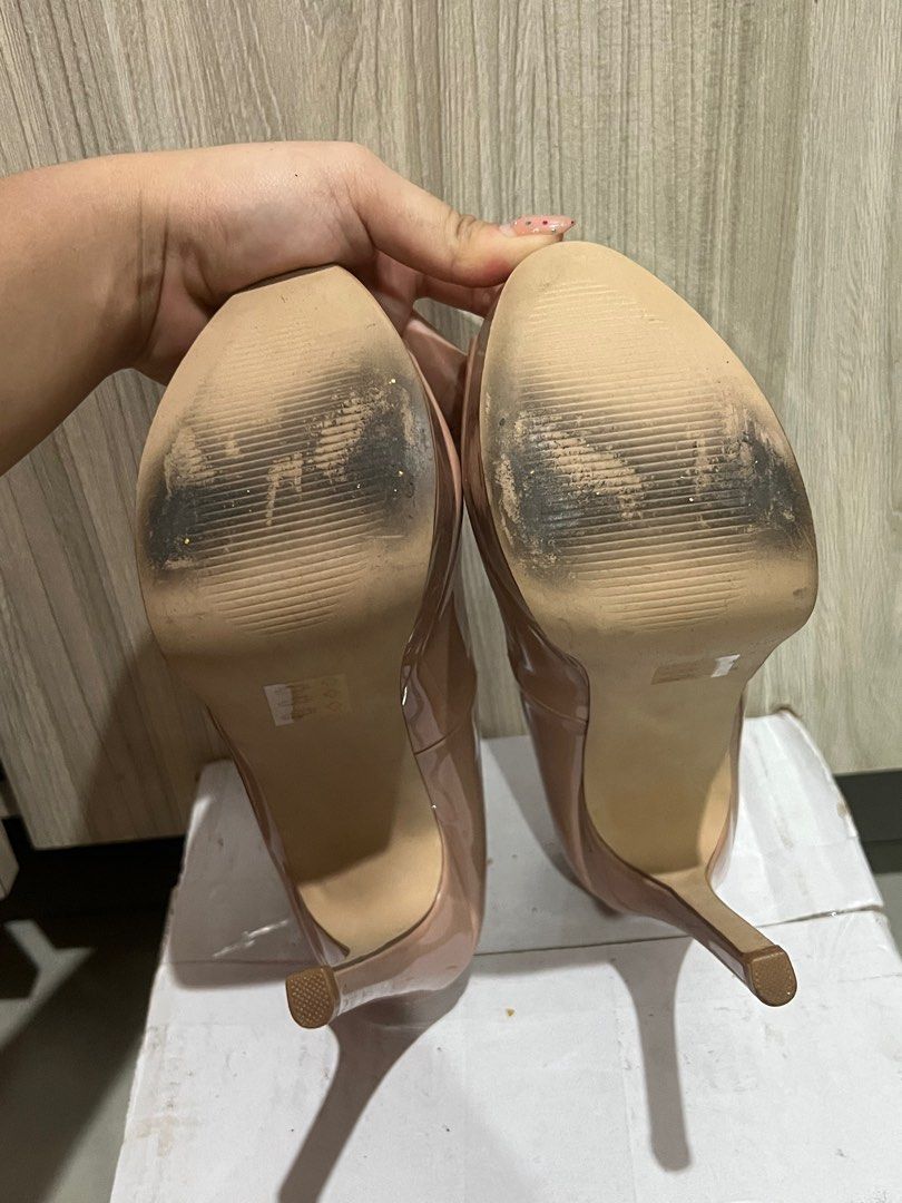 Steve Madden High Heels Nude Platform Fesyen Wanita Sepatu di