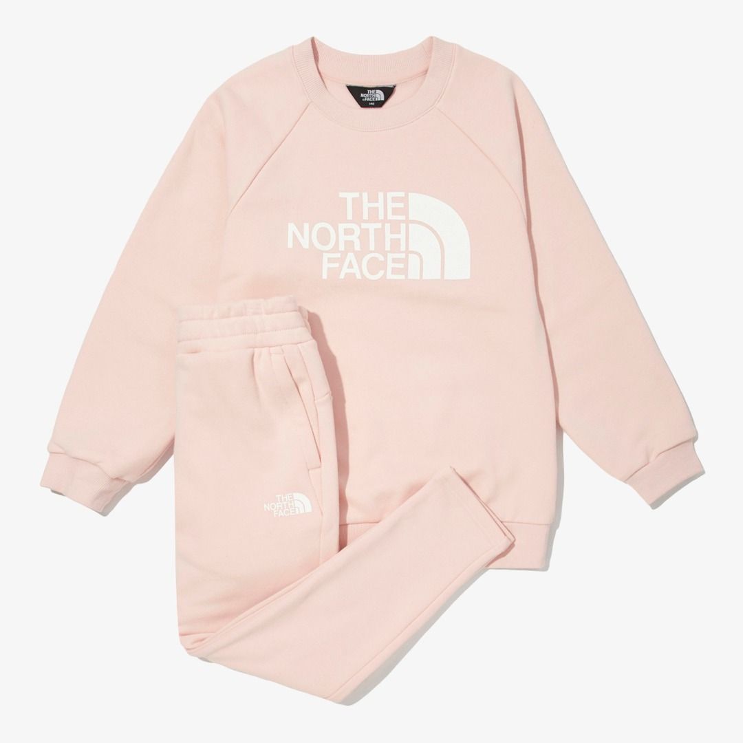 100 110 120 TNF kid The North Face kid s pink sweatshirt sweat pants Girl girl s Sweat set NM5MM55T Kids Cozy Sweatshirt Pants Set