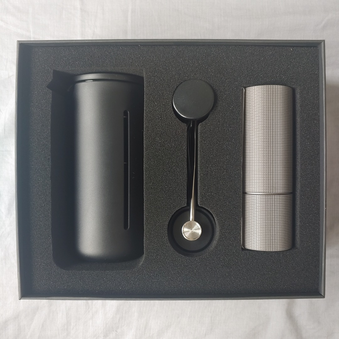 TIMEMORE C2 Black and Small UFrench Press Black Set, Furniture & Home