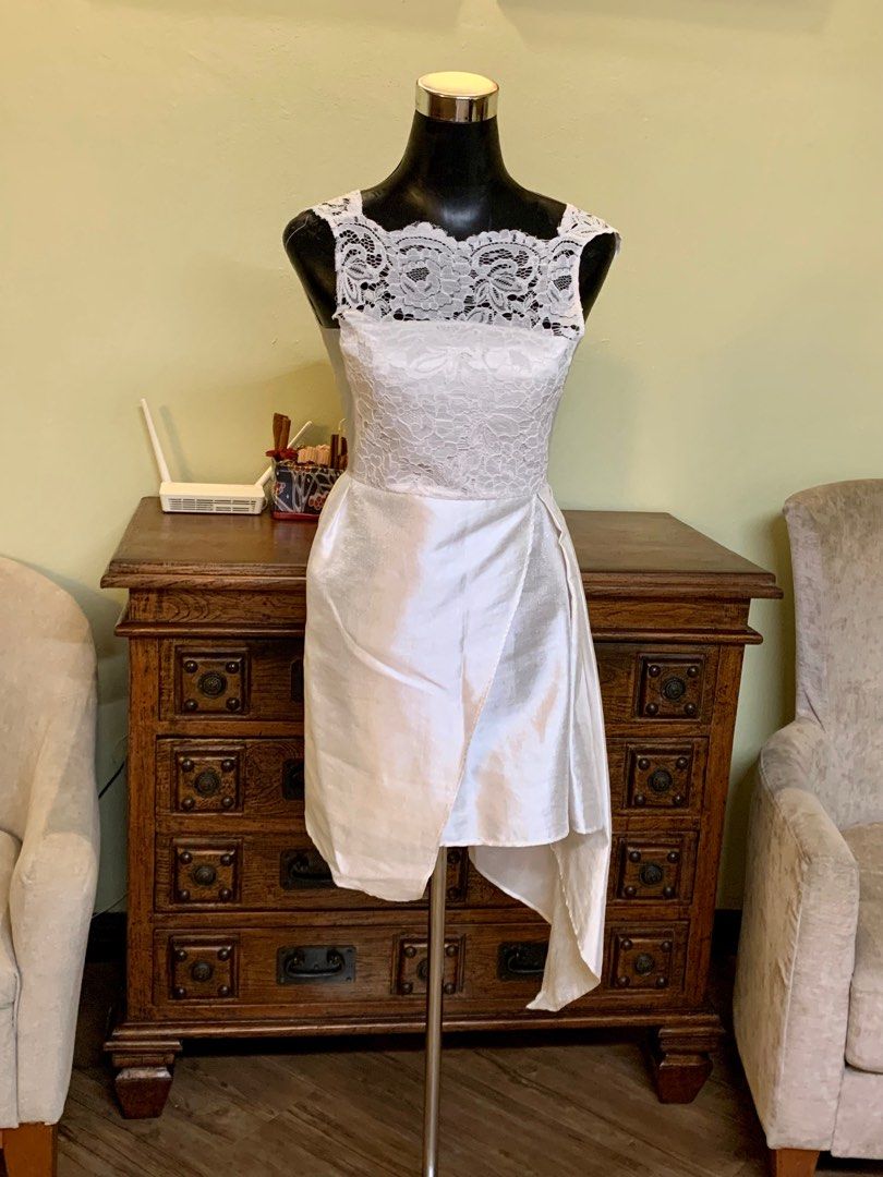 Topshop white satin dress online