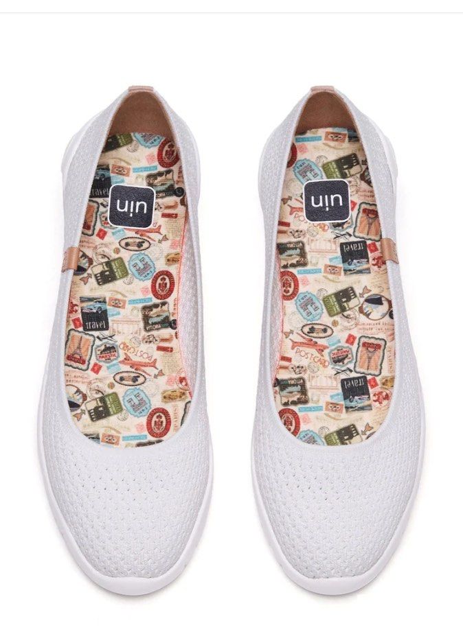 UIN Spanish designer shoes Pure White Knitted Minorca III Women Size 38