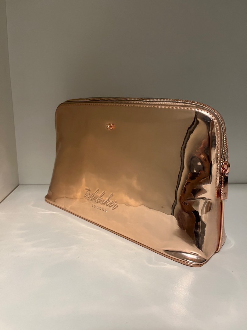 UK Ted Baker Rose gold colour cosmetics pouch Women s Fashion