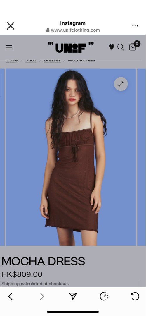 Unif mocha dress xs Carousell
