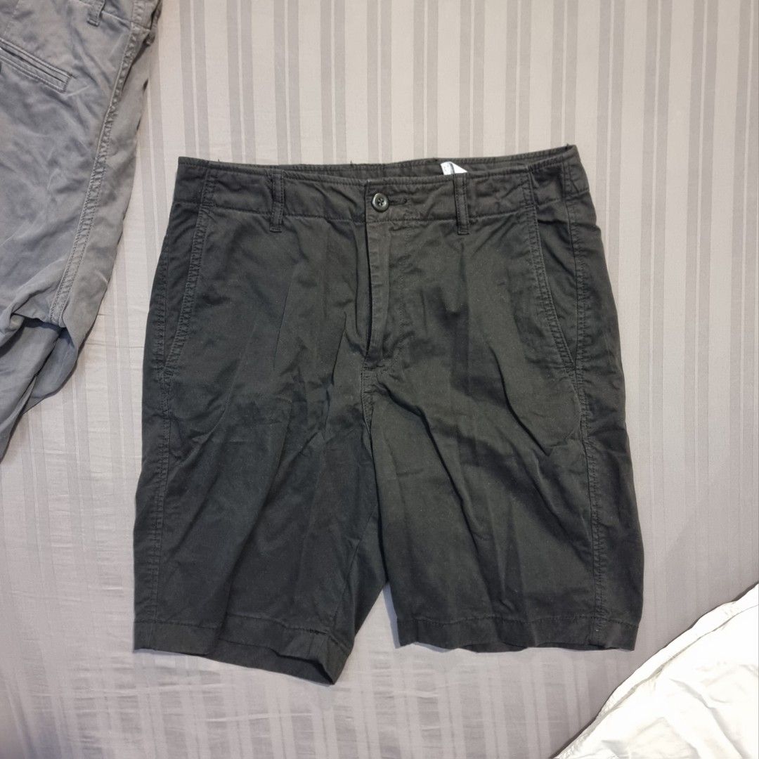 Uniqlo XS Chino Shorts Black White Grey