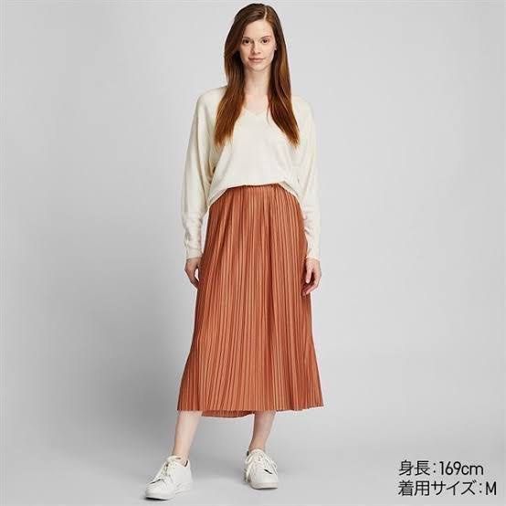 Jersey pleated skirt sales
