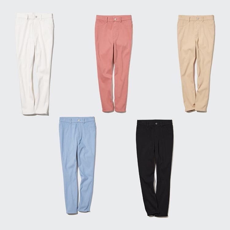Uniqlo Ultra Stretch High Rise Cropped Leggings Pants, Free Items