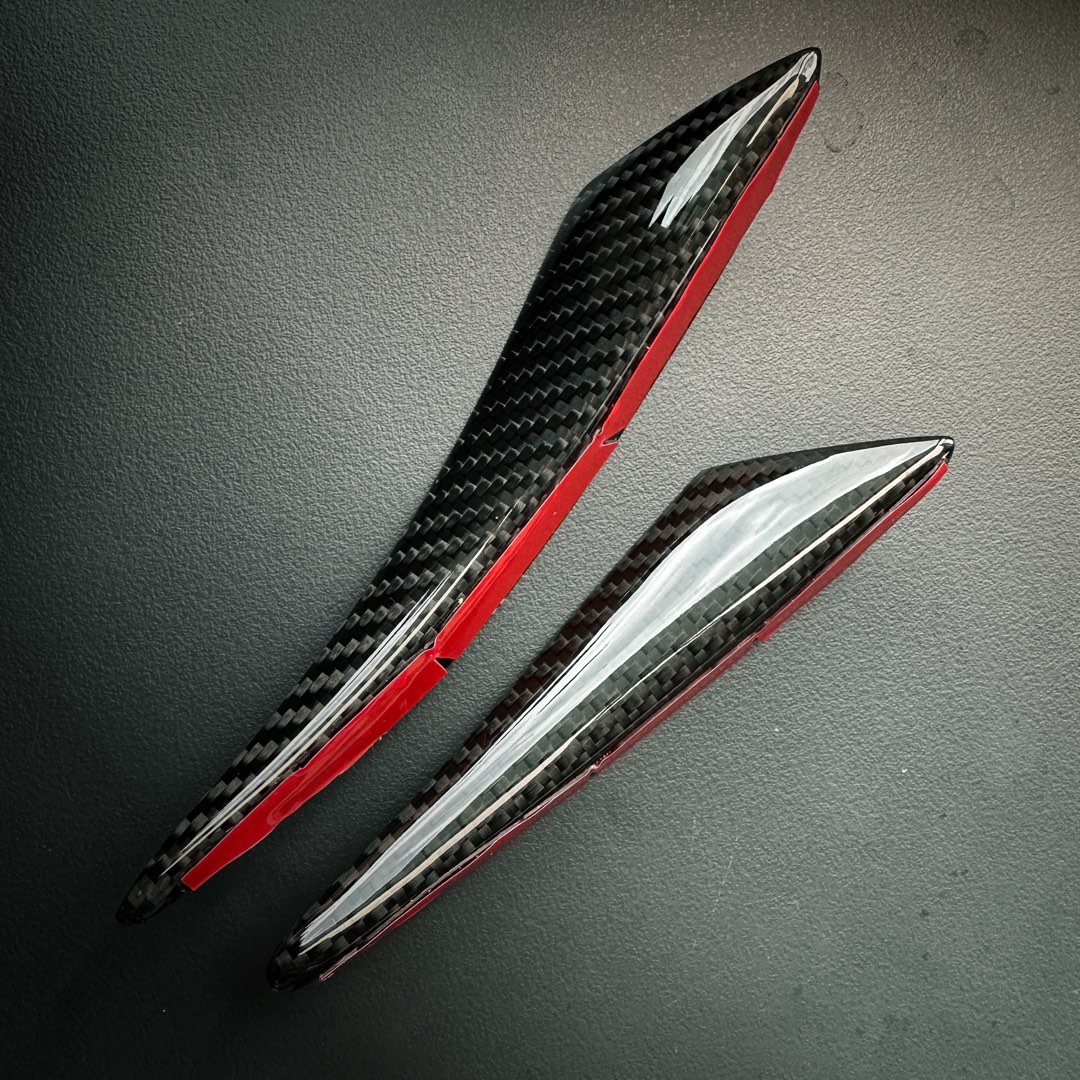 Universal Carbon Splitter Fins, Car Accessories, Accessories on Carousell