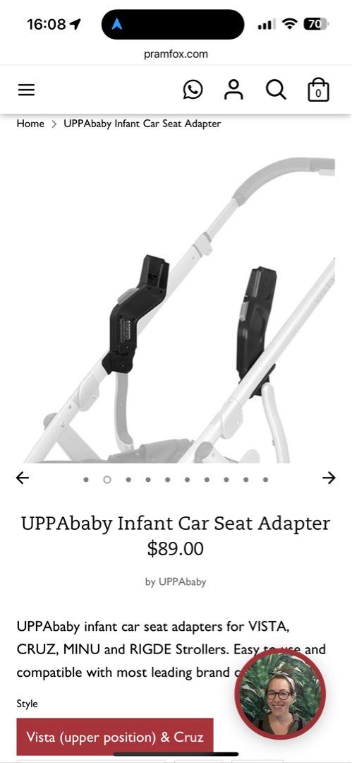 Uppababy Vista Car Seat Adapter, Babies & Kids, Going Out, Strollers on