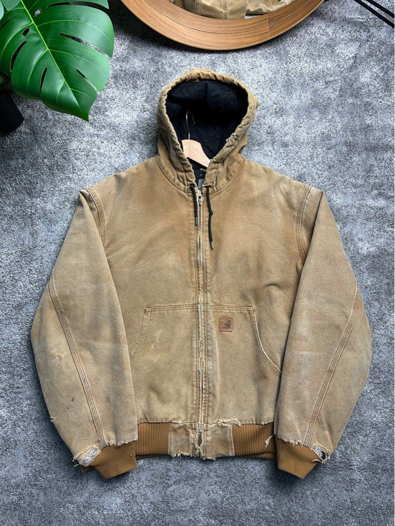 Vintage Carhartt Workwear Distressed Jacket Men s Fashion Coats