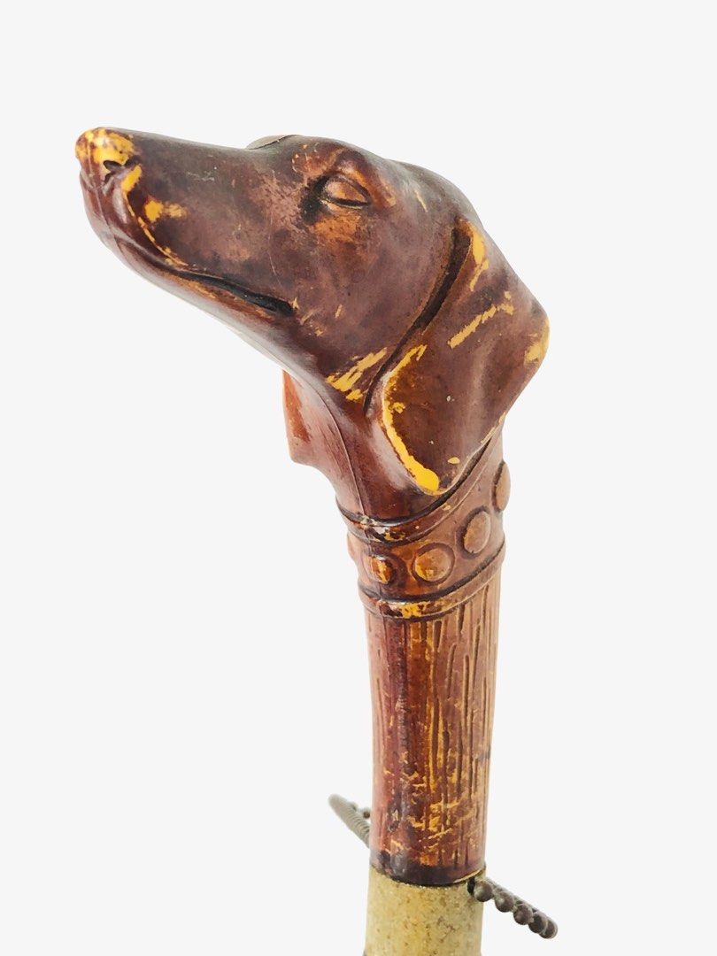 Vintage Wooden Dog Head Shoe Horn Bakelite, Hobbies & Toys, Memorabilia