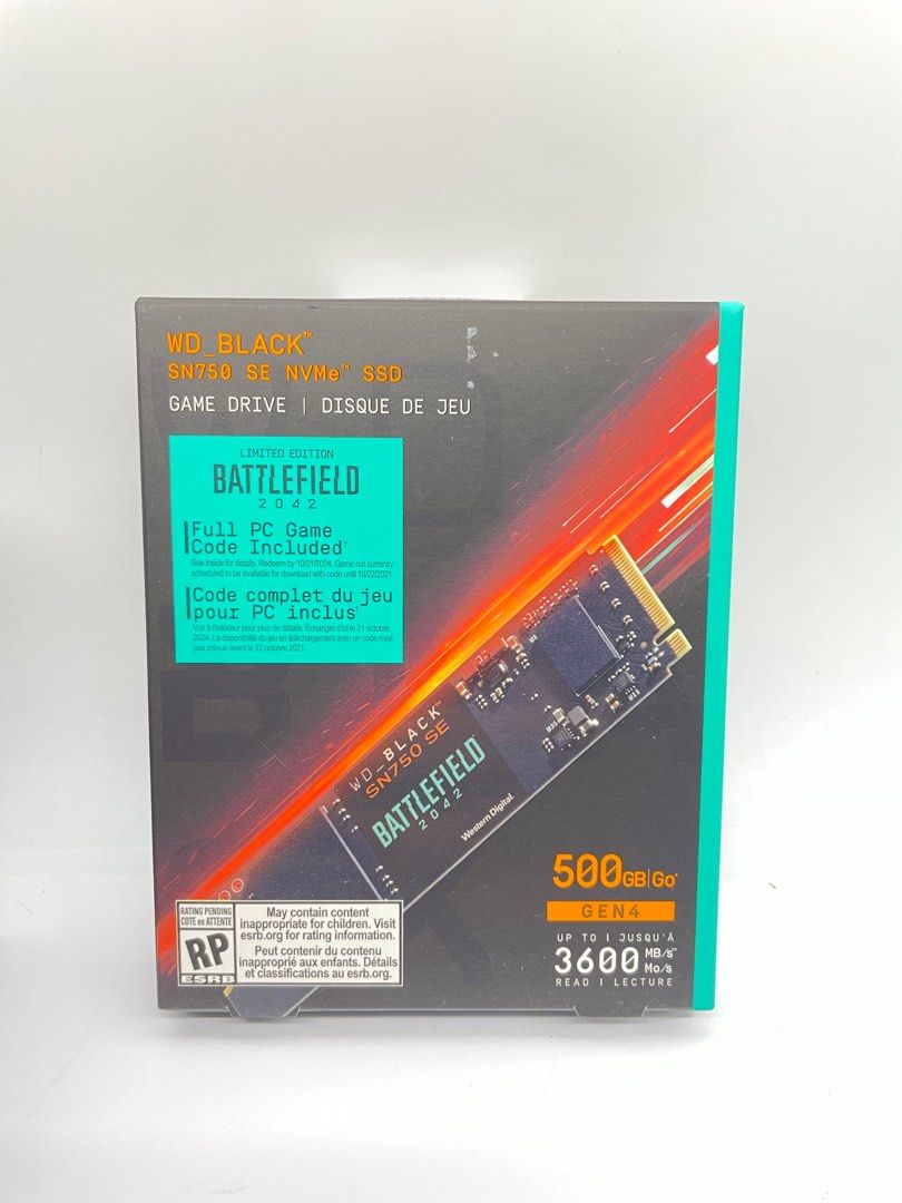 WD 500Go BLACK SN750SE NVMe M.2 Battlefield 2042 M.2 - Disque SSD