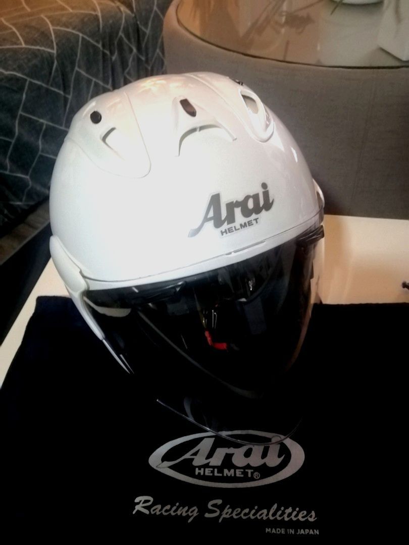 White Helmet Motorcycles Motorcycle Apparel on Carousell