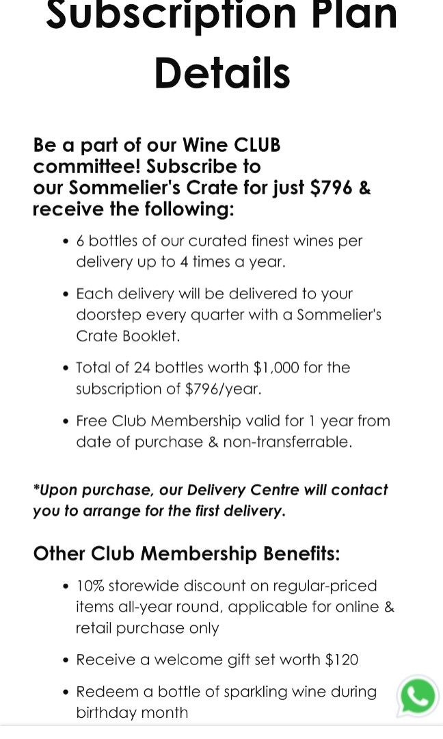 Wine connection clearance delivery