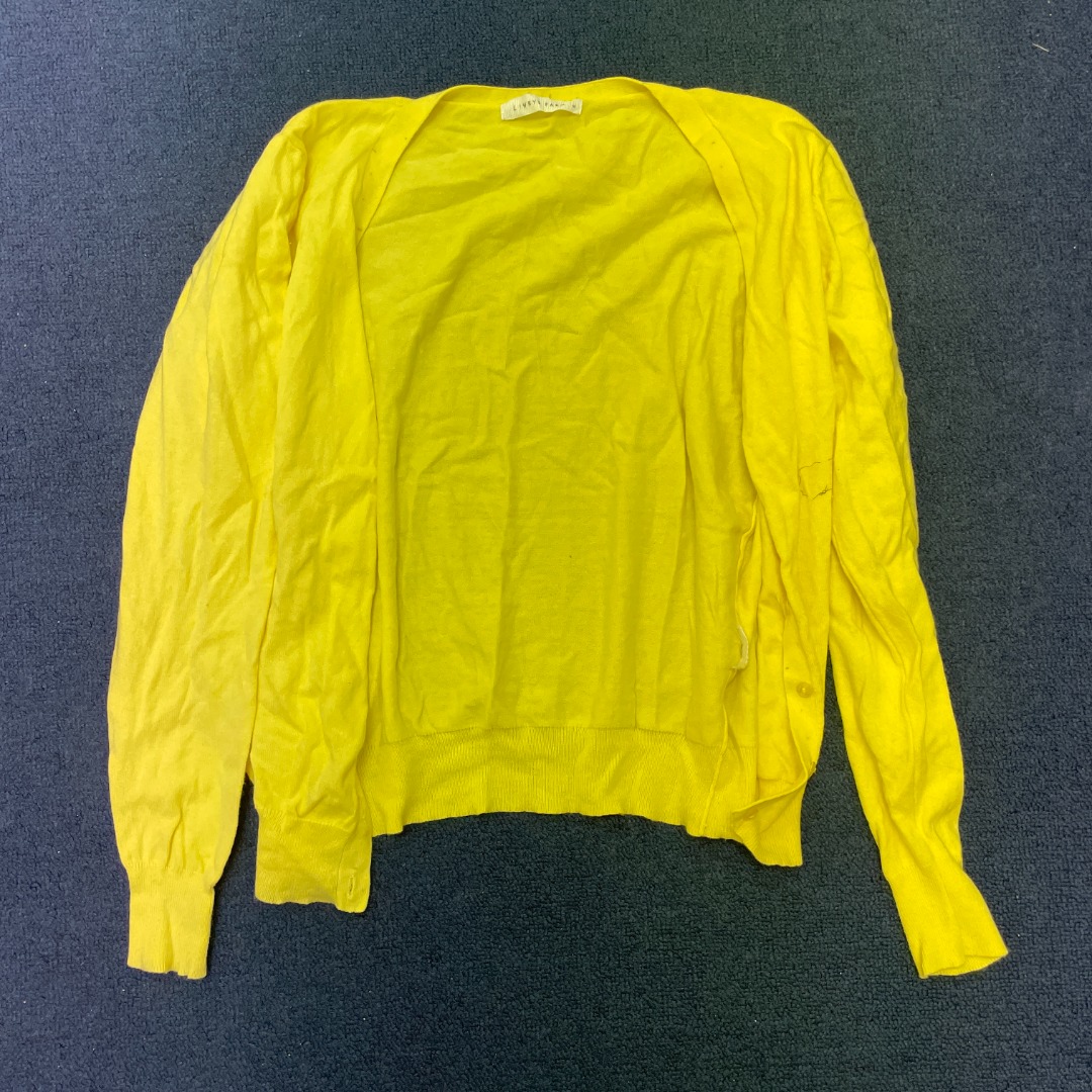 Yellow Cardigan, Women's Fashion, Coats, Jackets and Outerwear on Carousell