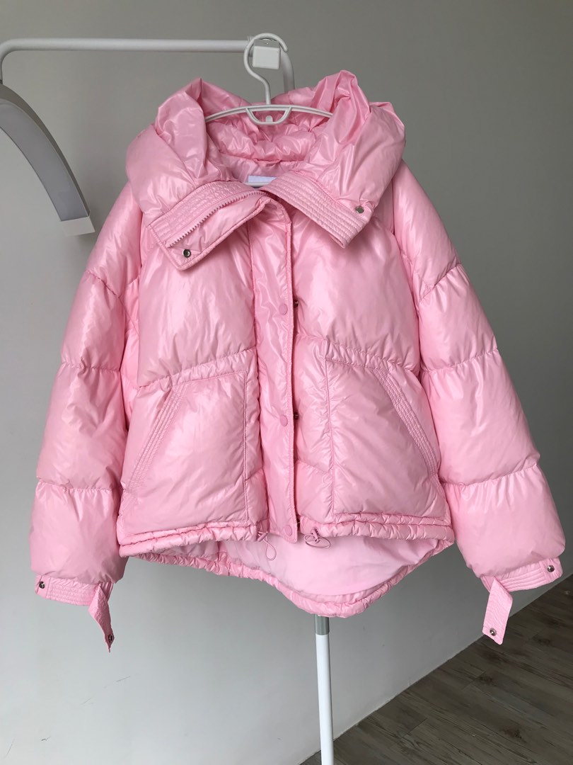 Zalora Hopeshow Puffer Jacket Pink Women s Fashion Coats