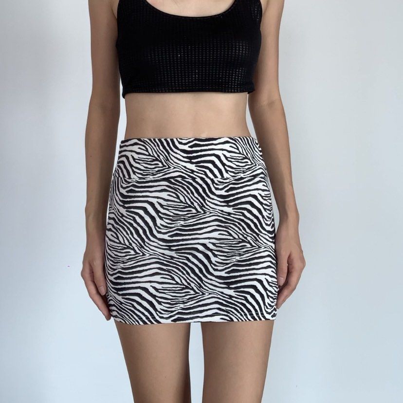 Short zebra skirt hotsell