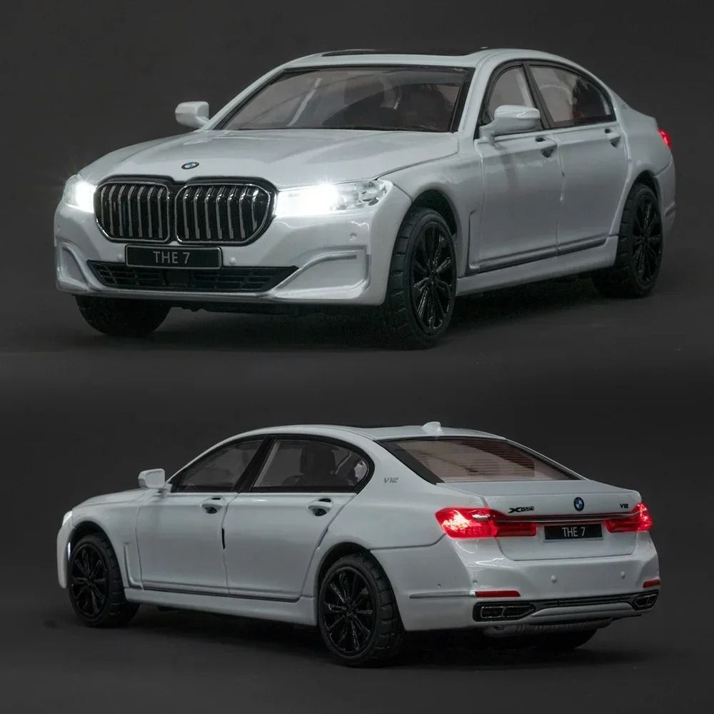 1 24 BMW THE 7 white 760LI High Simulation Diecast Metal Alloy