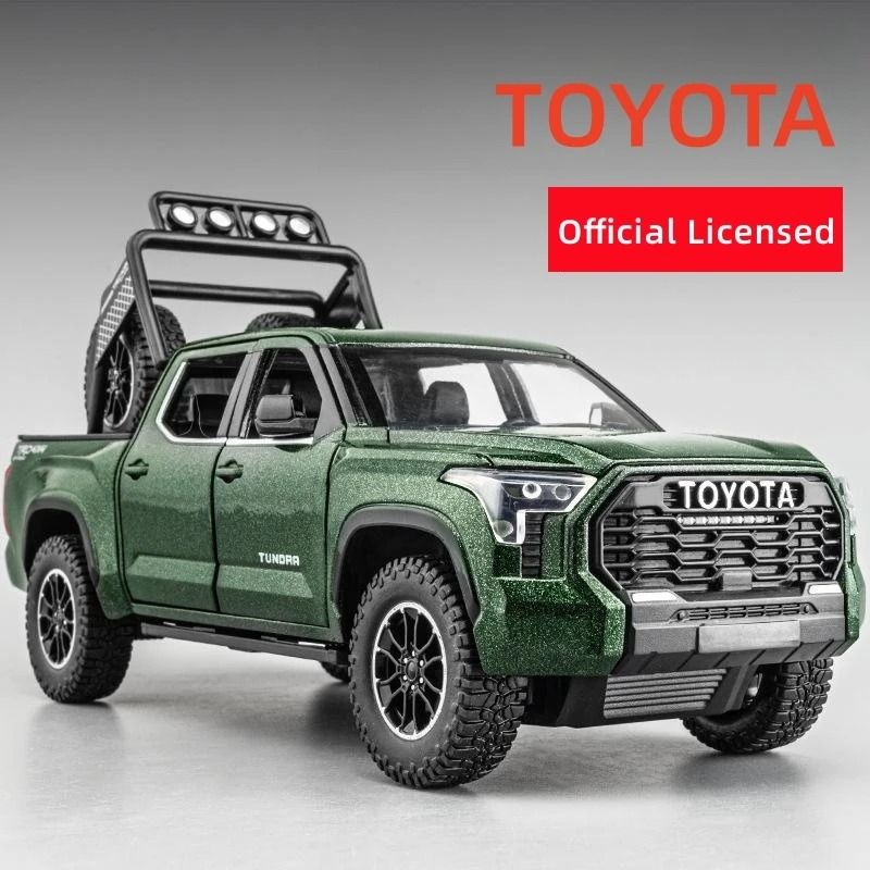 1 24 Toyota Tundra green TRD Pickup Truck Off Road Diecast Alloy