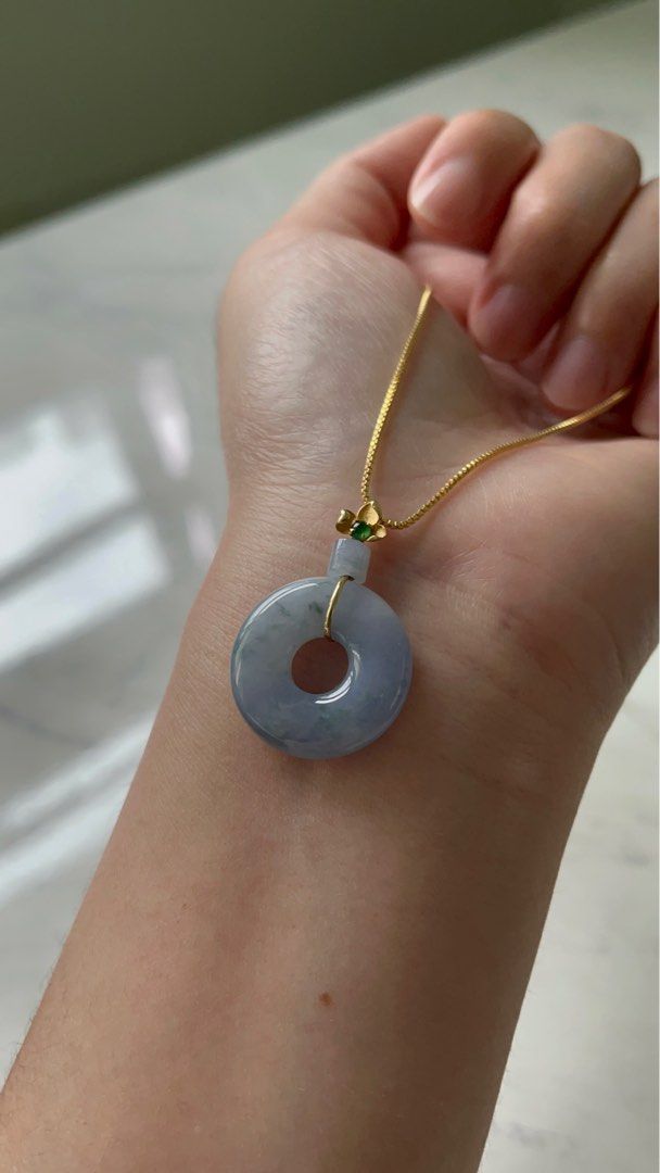 Purple jade necklace pendant on sale