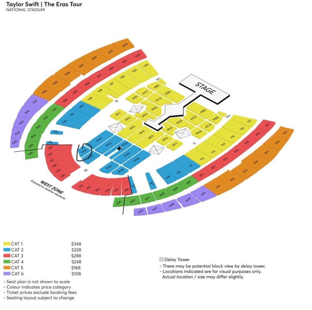 2x Cat 2 Tickets Taylor Swift ERAS TOUR 2024, Tickets & Vouchers