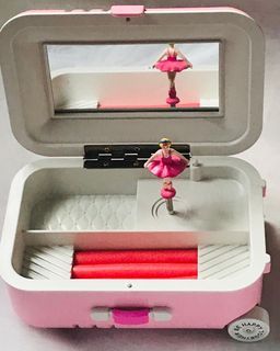 4-in-1 Suitcase Decor-Jewelry Case- Coin Bank-Musical Box