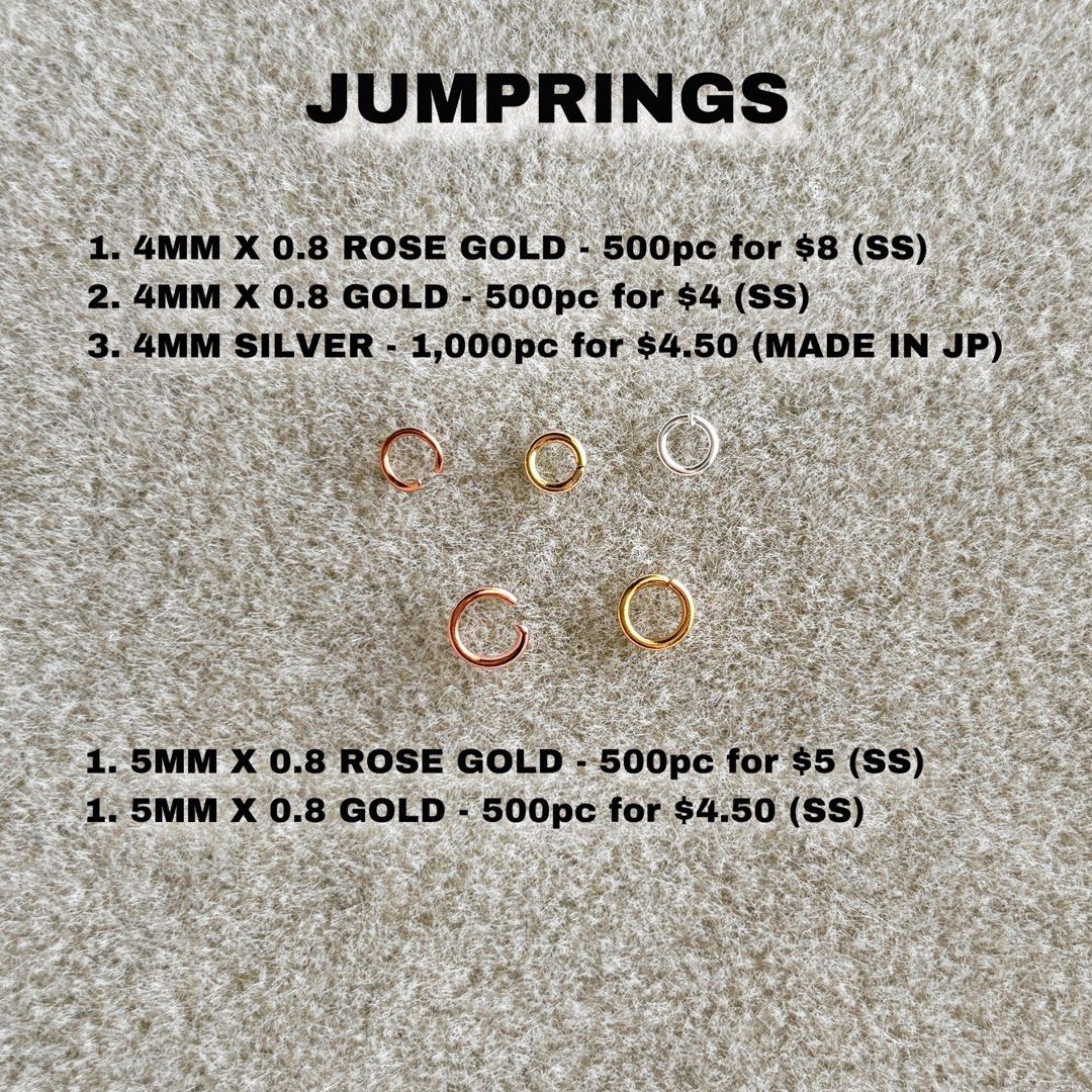 4mm & 5mm Jumprings, Hobbies & Toys, Stationery & Craft, Craft