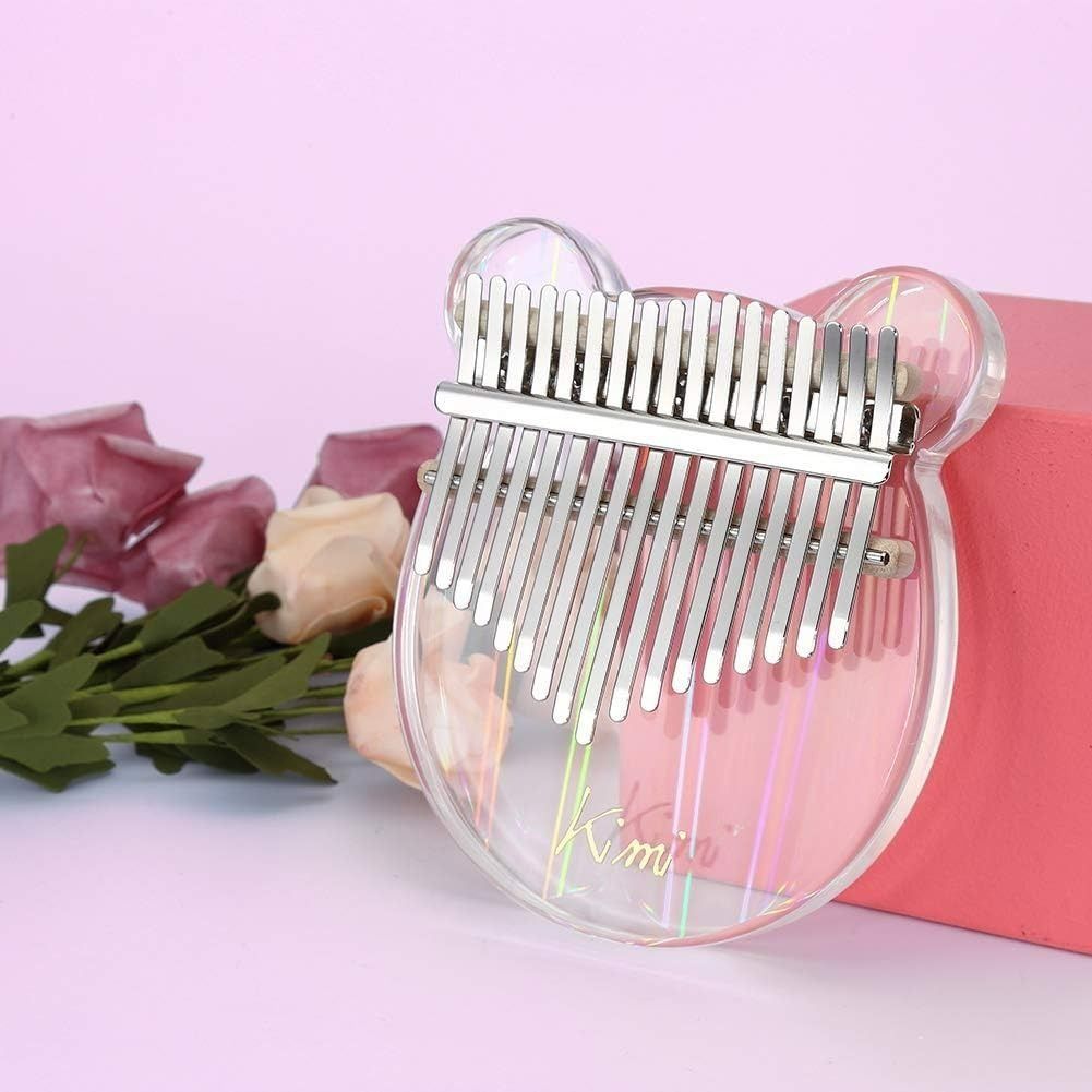 5011 Kimi KalimbaThumb Piano 17 Key Rainbow Clear Crystal Acrylic