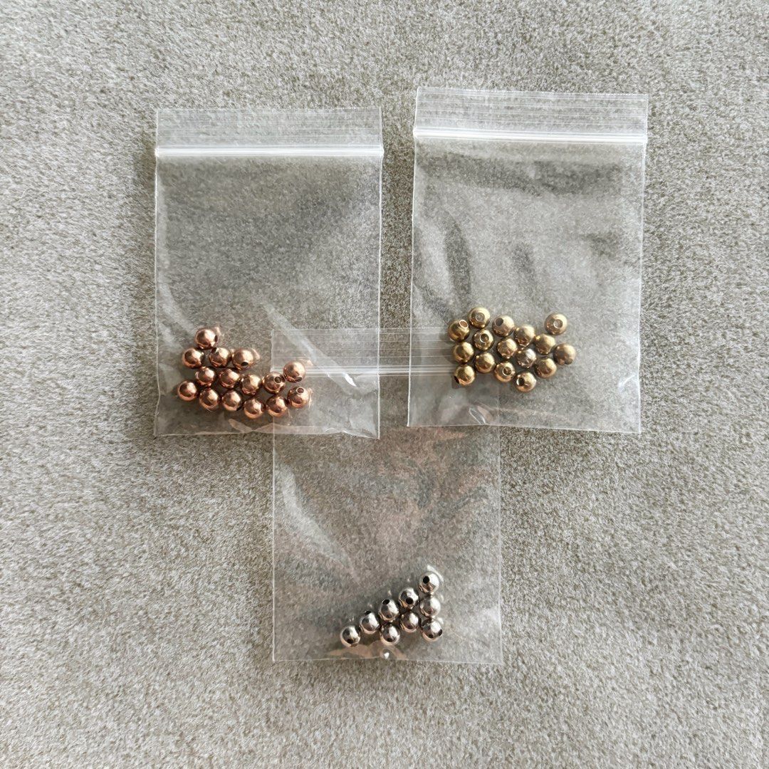 Gold and silver hotsell beads