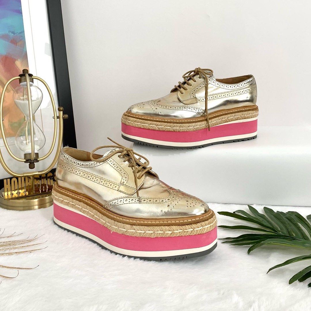 Prada white and pink sneakers top