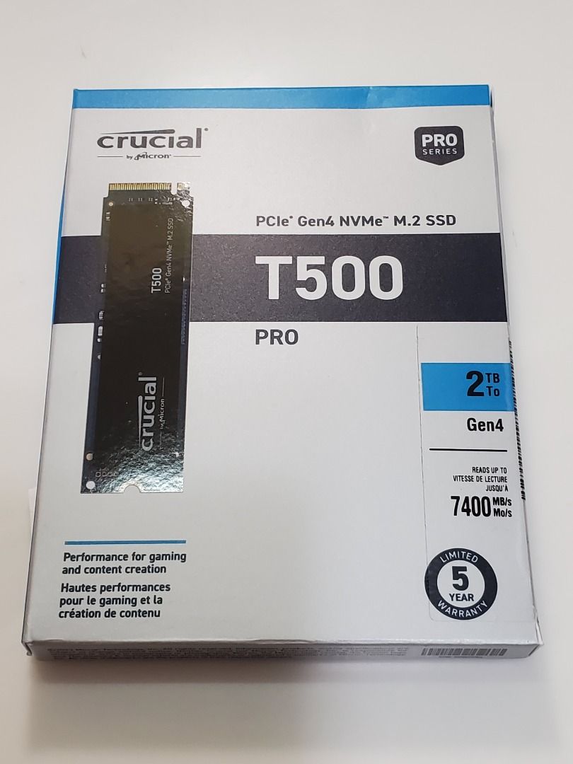 Crucial T500 2TB PCIe Gen4 NVMe M.2 SSD, CT2000T500SSD8