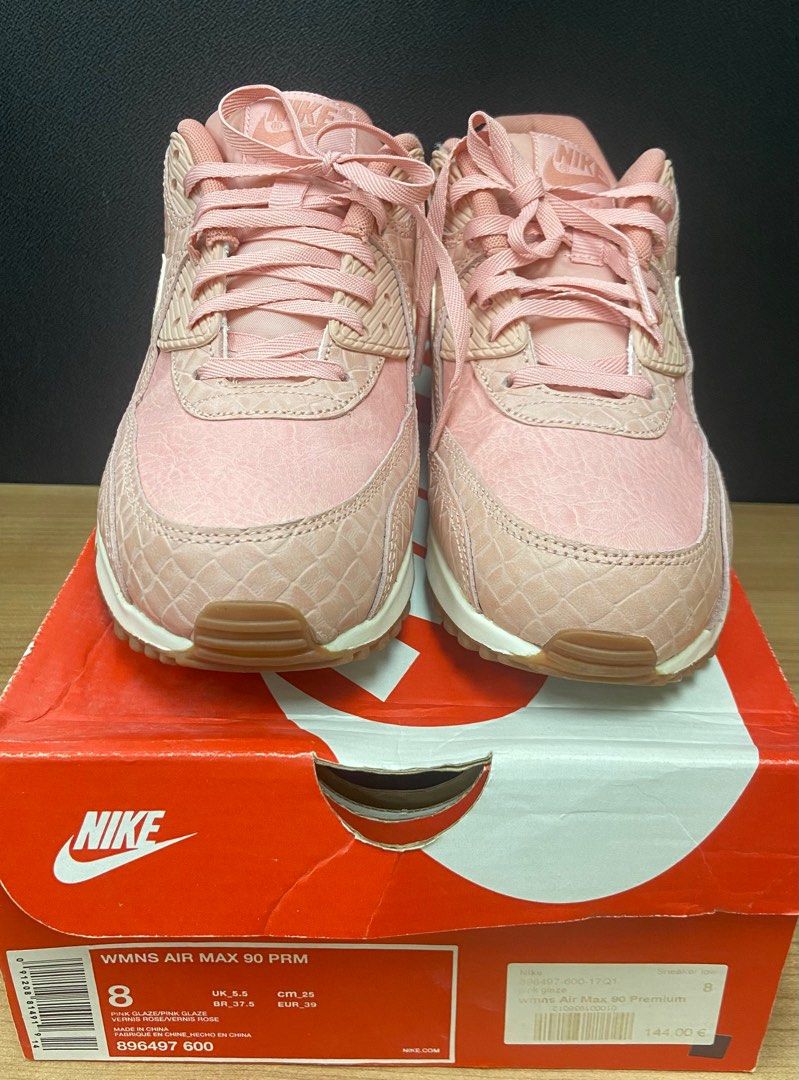 蝕讓! 全新Nike WMNS Air Max 90 PRM Premium Pink Glaze Women Size