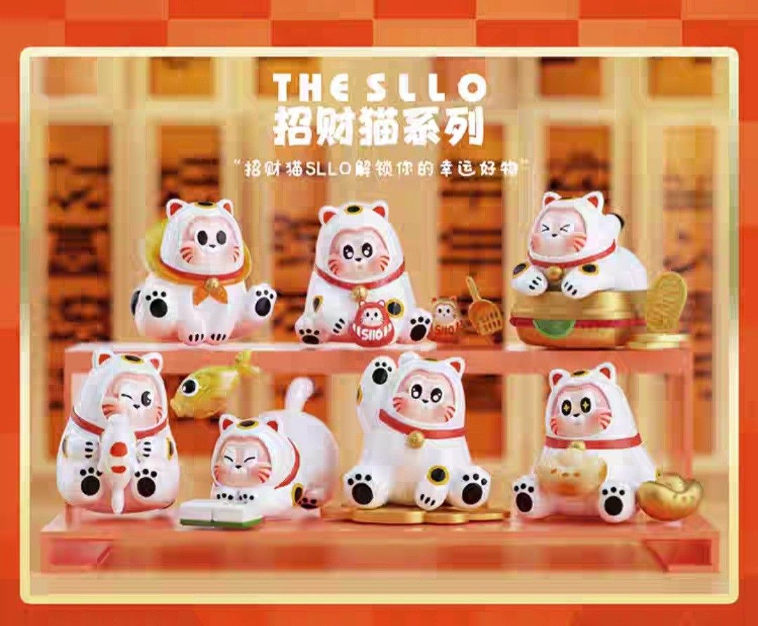 現貨] THE SLLO 招財貓系列盲盒新年迎新春招財擺設- 財圓滾滾