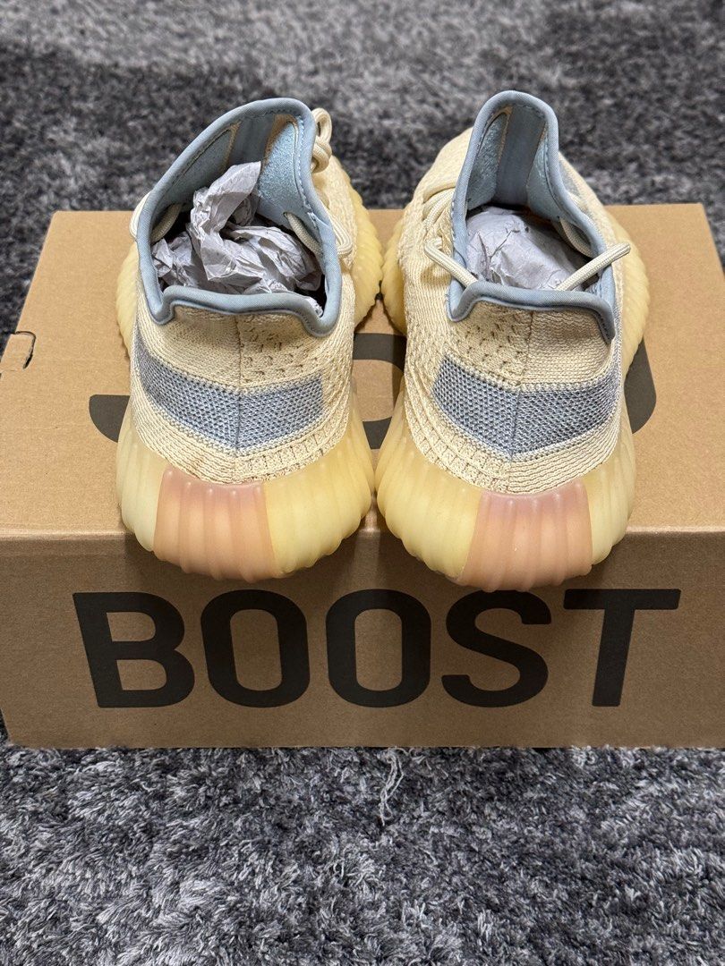 二手 YEEZY BOOST 350 V2 LINEN FY5158 奶茶色 US10 28CM