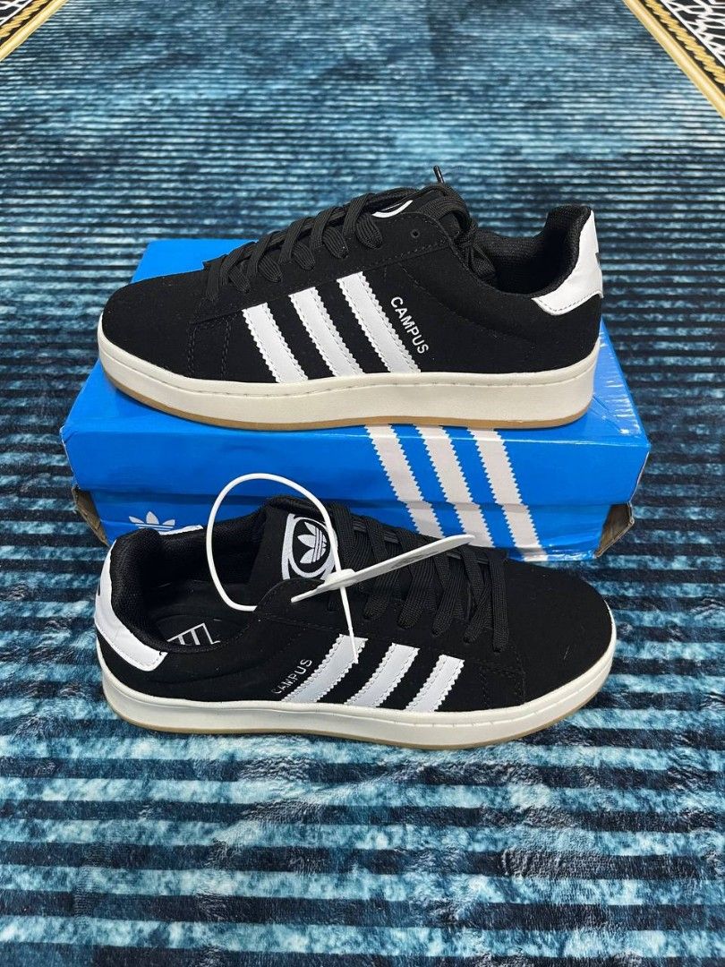Adidas campus black white saiz 41 45 Men s Fashion Footwear