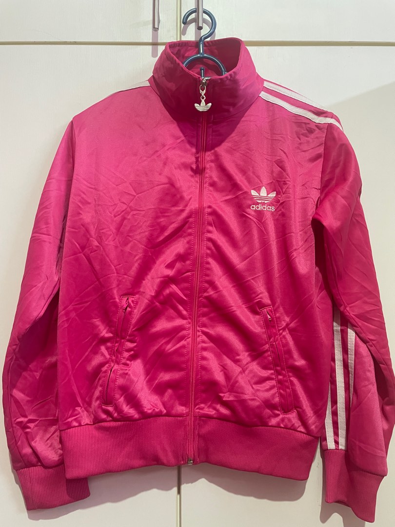 Hot pink adidas jacket hotsell