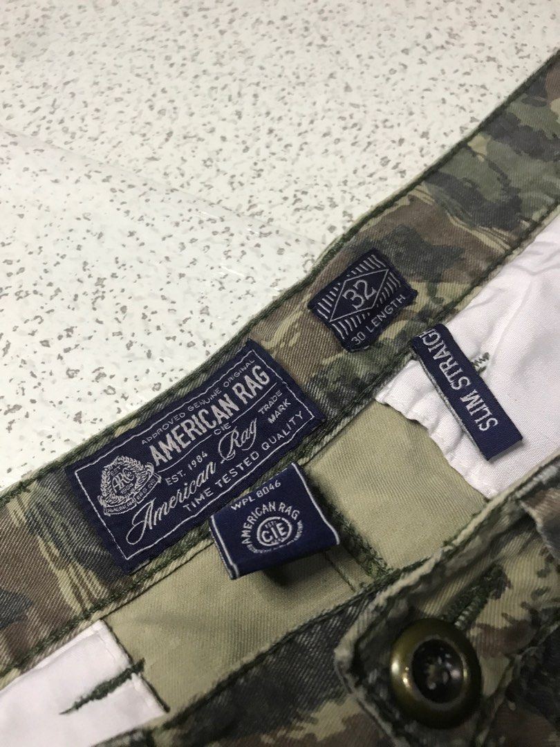 American rag camo shorts top