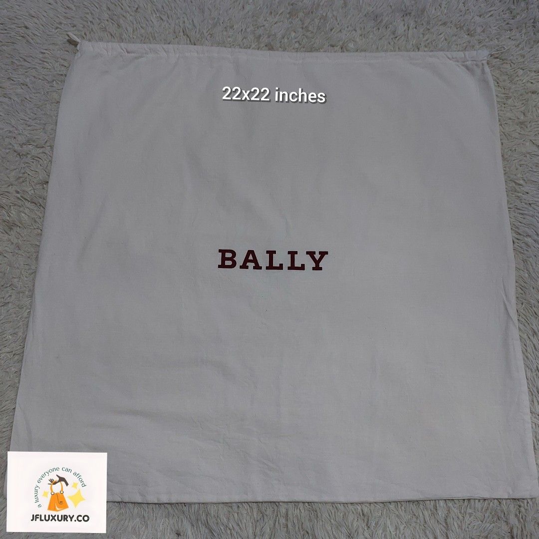 Authentic Bally dust bag 22x22 inches (Category: Luxury Bags & Wallets) located in Manila. Submitted by jfluxury.co (Listing ID 1277981868, Image 1). Description: excellent condition no flaws bought in Japan 🇯🇵 💯% Authentic. 😊 Money back guarantee. 😊 Clean and ready to use na po.