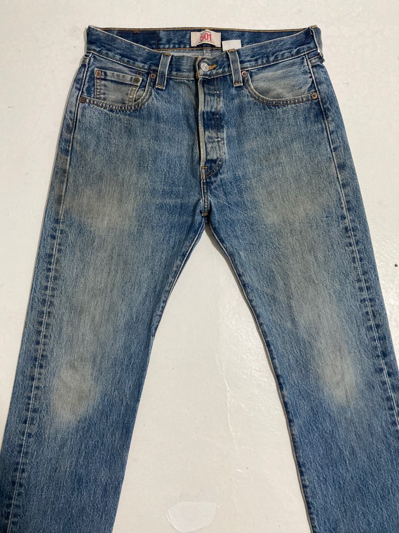 Authentic Levi s 501 Unwashed Straight Leg for Men s Actual Waistline is 31