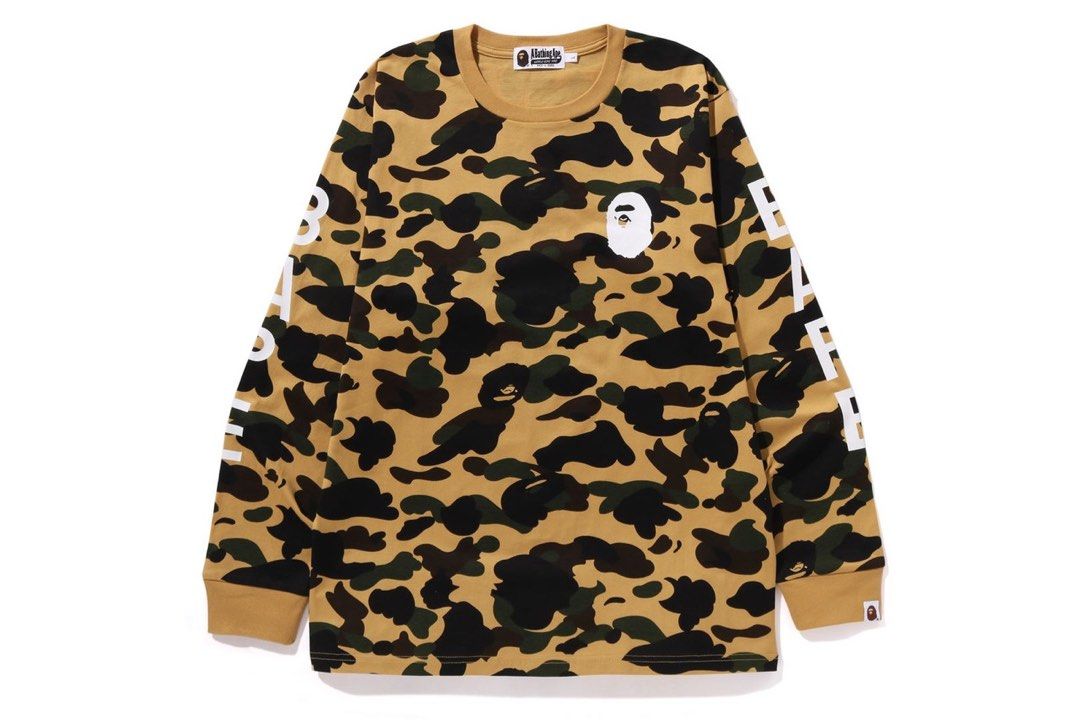 BAPE 1ST CAMO L/S TEE, Men's Fashion, Tops Sets, Tshirts Polo