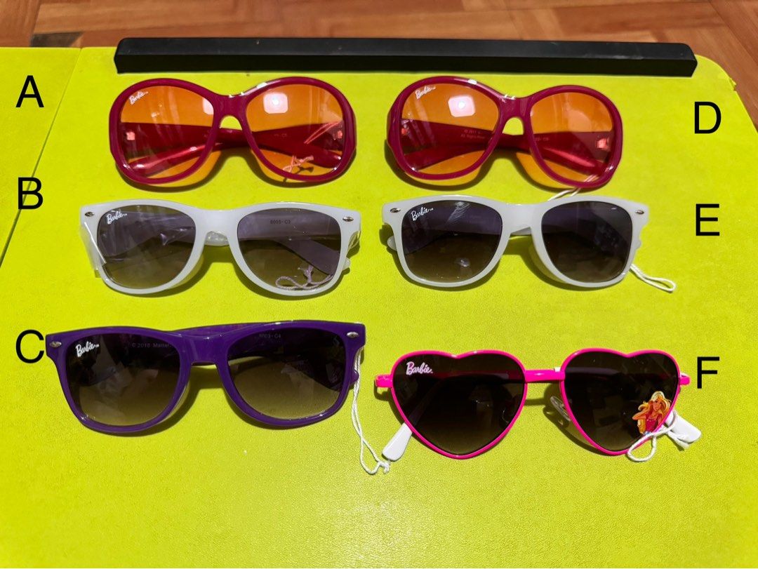Barbie Sunglasses for Kids (Category: Sunglasses & Eyewear) located in Manila. Submitted by tanjohnrn (Listing ID 1277930307, Image 1). Description: Decluttering my things this 2024 *Price listed per piece C- SOLD Unused and New Condition Original- purchased at Ideal Vision Inclusion: Ideal Vision Generic Pouch Case МОР: Gcash BPI Shipping only via: Grab/Lalamove/Angkas Shipping Fee to be shouldered by the buyer. For NCR buyers only. Cannot so sh