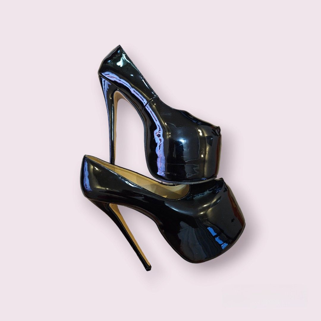 Extra Large Black High Heel Platform shoes Women s Fashion