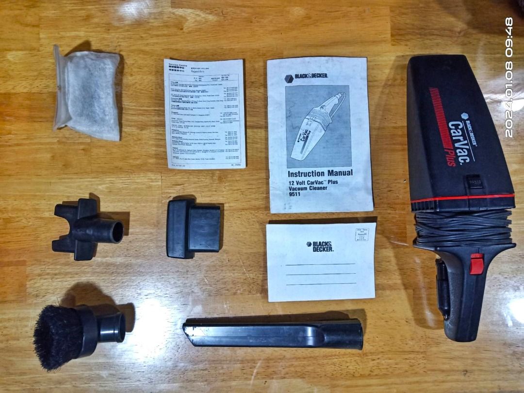 BLACK&DECKER CAR VAC PLUS MODEL 9511 (PRELOVED), Furniture & Home