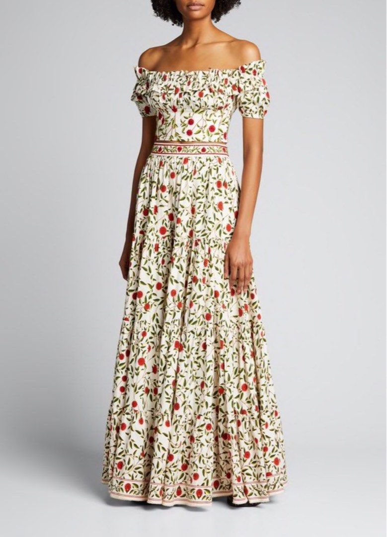 Bohemian Maxi Cropped Top and Skirt Set Women s Fashion Dresses