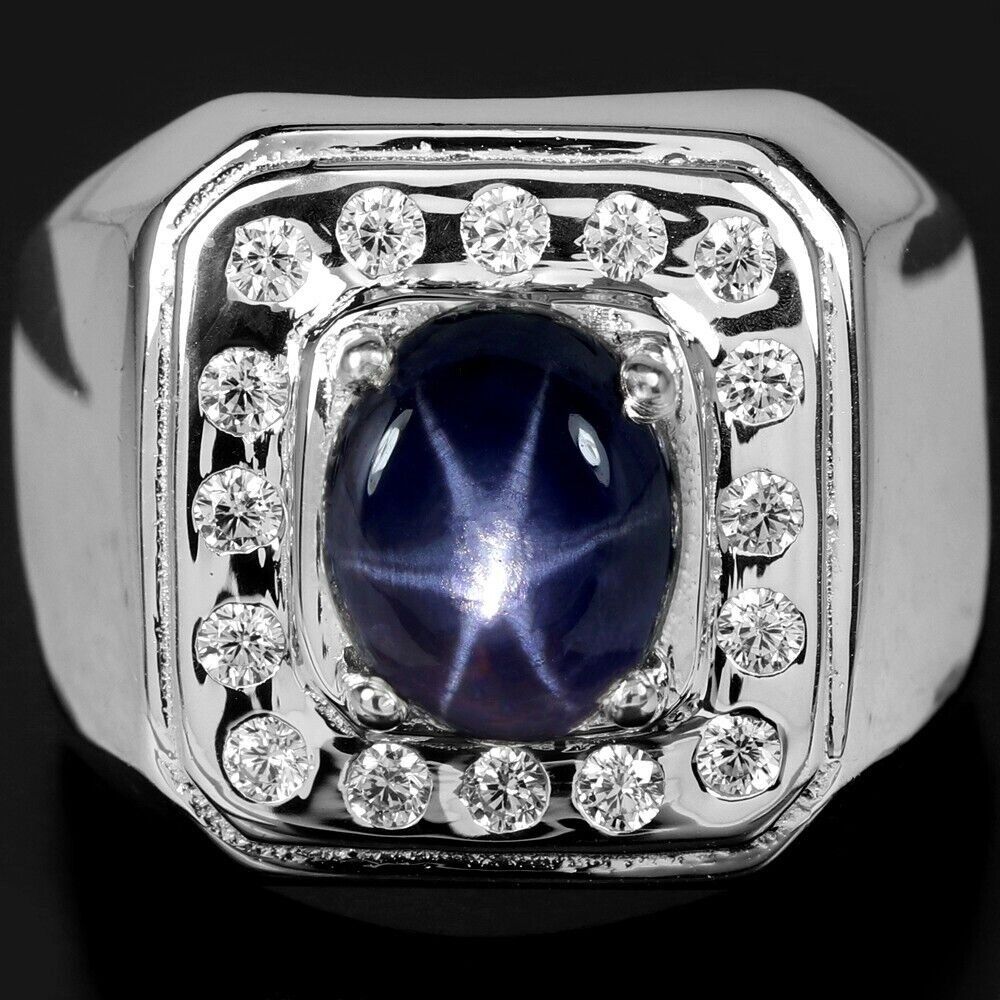 Mens genuine clearance sapphire rings