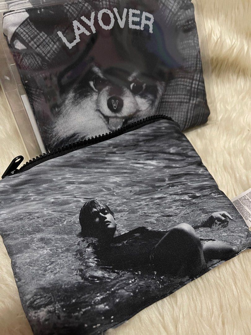 BTS V layover reversible pouch, Hobbies & Toys, Memorabilia