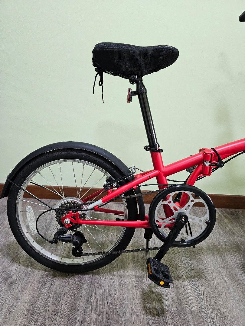 BTWIN Folding bike Tilt 120 Red, Sports Equipment, Bicycles & Parts