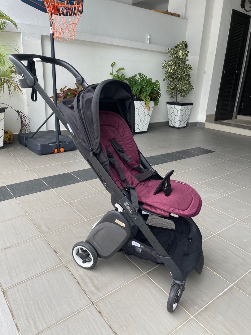 Bugaboo Ant Black Edition with Bugaboo Breezy Dual Comfort Seat Liner Maroon