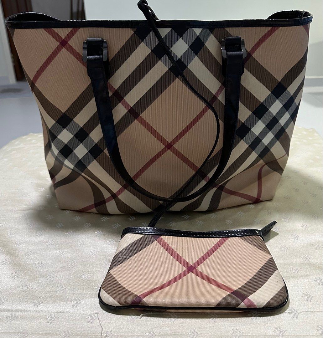 Burberry Supernova Check Tote Bag Large Women s Fashion Bags Wallets Tote Bags on Carousell