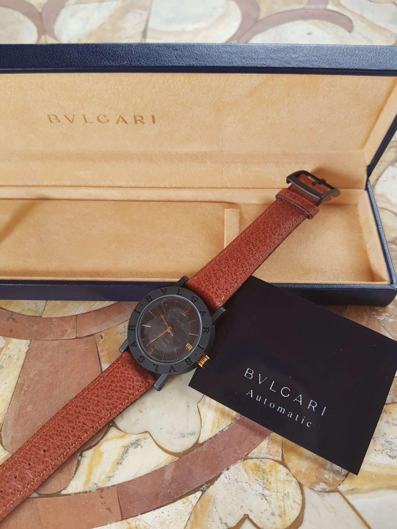 Bvlgari carbon cheap gold watch